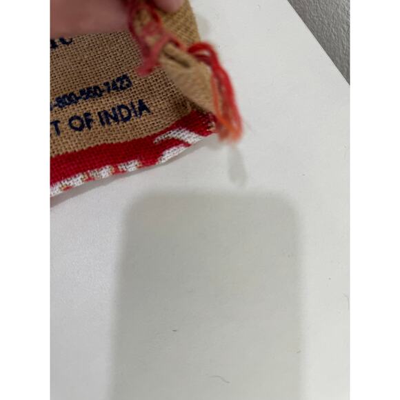 Women's Bag Basmati Royal Rice with Handle and Zipper Tan Mesh Red - Picture 9 of 12